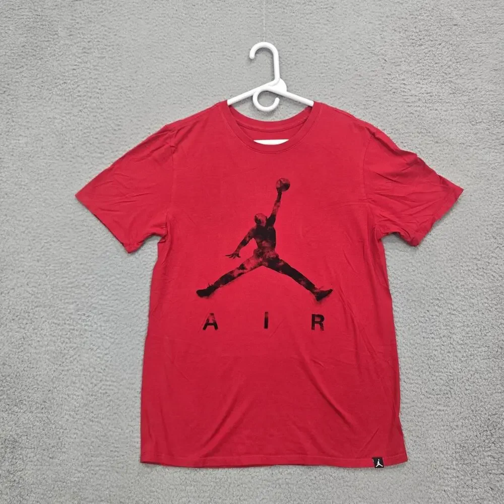 NIKE AIR JORDAN JUMPMAN PRINT CREW T SHIRTS RED (CJ0921 687) Men’s Medium EUC